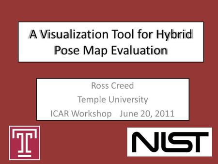 Ross Creed Temple University ICAR Workshop June 20, 2011.