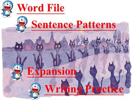 Word File Sentence Patterns Expansion Writing Practice.