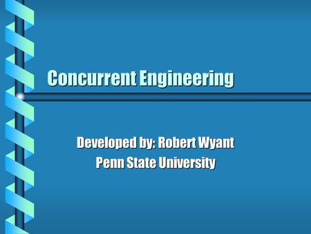 Concurrent Engineering