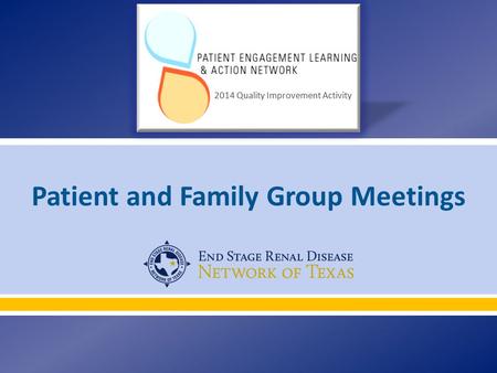 Patient and Family Group Meetings 2014 Quality Improvement Activity.