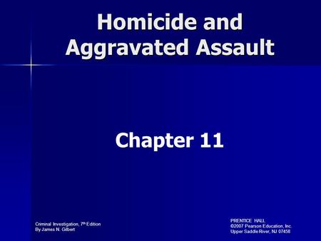 Homicide and Aggravated Assault