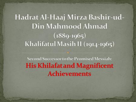 At the age of 19, he offered himself and soon formed Anjuman Tashheezul Azhaan and under its supervision, started a magazine by the same name, through.