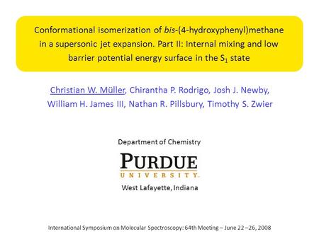 Conformational isomerization of bis-(4-hydroxyphenyl)methane in a supersonic jet expansion. Part II: Internal mixing and low barrier potential energy surface.