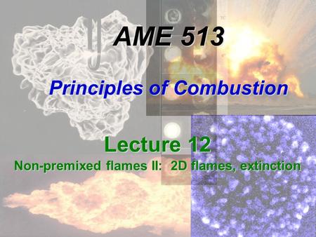 AME 513 Principles of Combustion