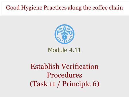 Establish Verification Procedures (Task 11 / Principle 6)