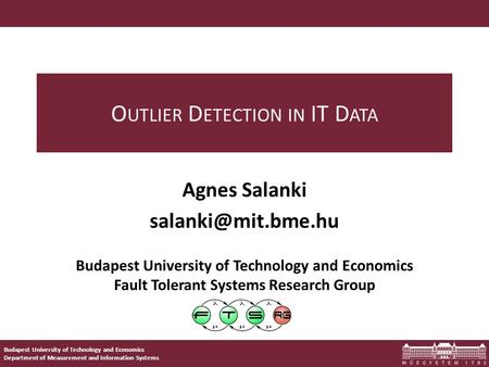 Budapest University of Technology and Economics Department of Measurement and Information Systems Budapest University of Technology and Economics Fault.