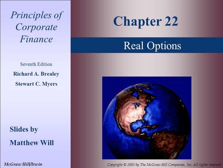 Principles of Corporate Finance