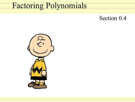 Factoring Polynomials