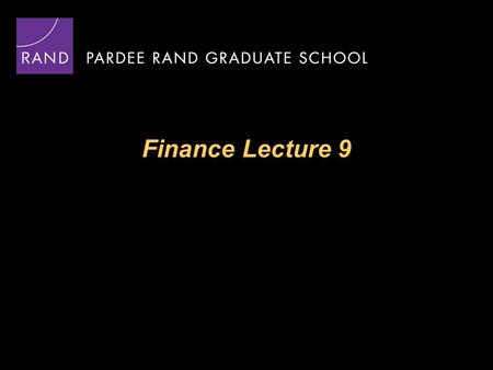 Finance Lecture 9. Keating F&A 9-2 Spring 2008 Outline Lecture 9 Enron Sarbanes-Oxley.