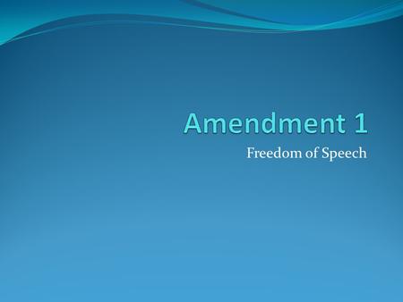 Freedom of Speech. Purpose for Freedom of Speech: To guarantee to each person a right of Free expression, in the Spoken and the Written word, and by all.