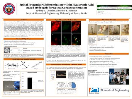 Virtual Screening Methods for Biomaterial Surface Functionalization Behavioral Analysis Cervical Lateral Hemisection – Rodent Model Abstract Over 200,000.