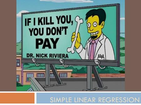 SIMPLE LINEAR REGRESSION. Last week  Discussed the ideas behind:  Hypothesis testing  Random Sampling Error  Statistical Significance, Alpha, and.