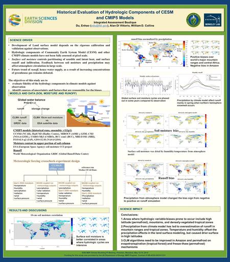 DOE BER Climate Modeling PI Meeting, Potomac, Maryland, May 12-14, 2014 Funding for this study was provided by the US Department of Energy, BER Program.