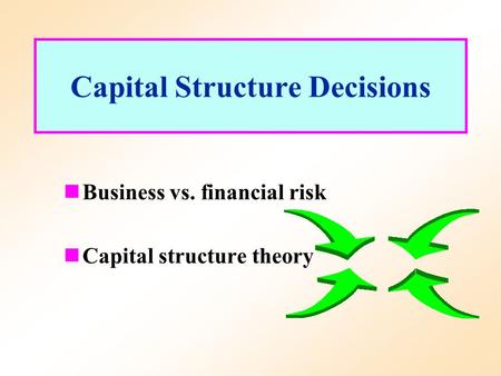 Capital Structure Decisions