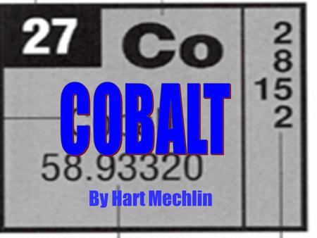 COBALT By Hart Mechlin.