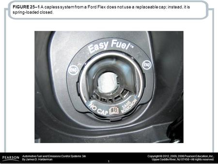 Automotive Fuel and Emissions Control Systems 3/e By James D. Halderman Copyright © 2012, 2009, 2006 Pearson Education, Inc., Upper Saddle River, NJ 07458.