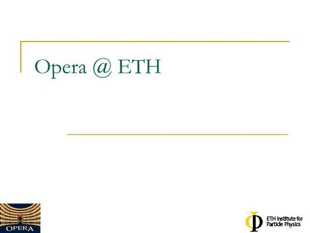 ETH. Ongoing activities Fixing Geant 4 MC  Crash when producing more than 300 events in one run -> solved  Crash when producing more than 700.