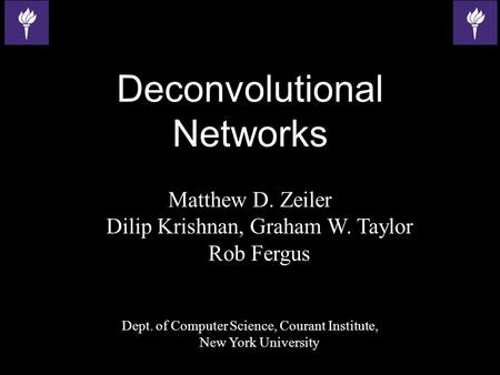 Deconvolutional Networks