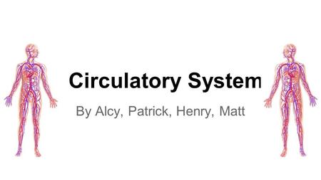 Circulatory System By Alcy, Patrick, Henry, Matt.