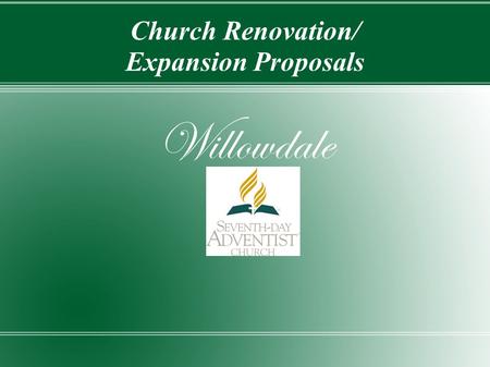 Church Renovation/ Expansion Proposals Willowdale.