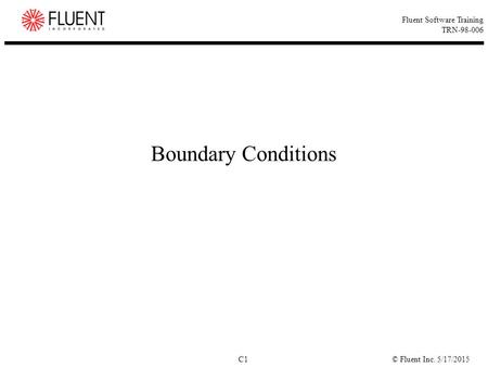 Boundary Conditions.