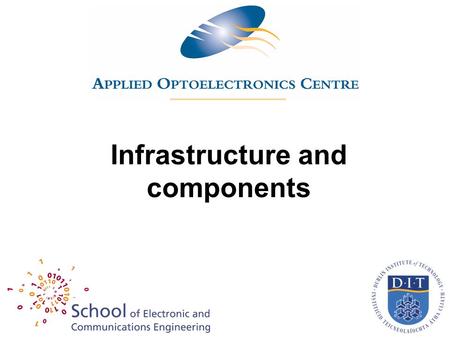 Infrastructure and components. Cable The cable and components used in structured cabling systems is defined in the standards –EIA/TIA 568 x There are.