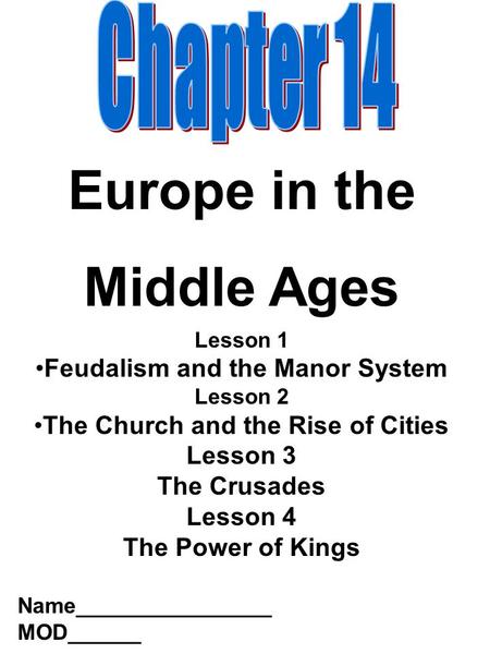 Europe in the Middle Ages