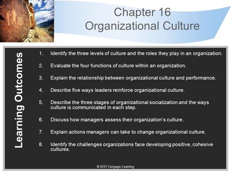 Chapter 16 Organizational Culture