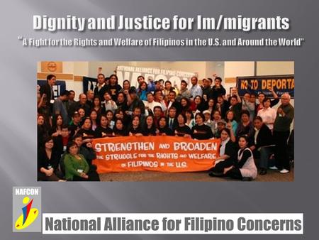 1. How does NAFCON view migration? 2. How does NAFCON view Filipino migration? 3. How does NAFCON view Filipino migration and Labor Export Policy (LEP)