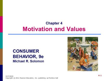 Chapter 4 Motivation and Values