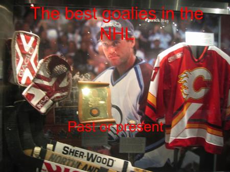 The best goalies in the NHL Past or present. Patrick Roy He first played in Montreal Then played on the Avalanche And got two Stanley cup for the Avalanche.