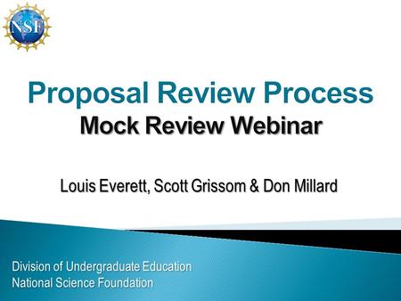 Proposal Review Process Mock Review Webinar