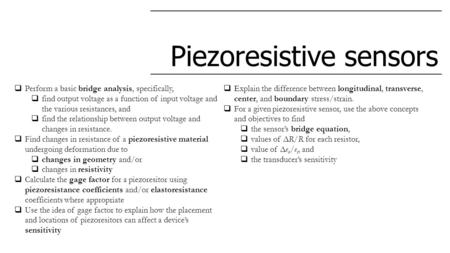 Piezoresistive sensors