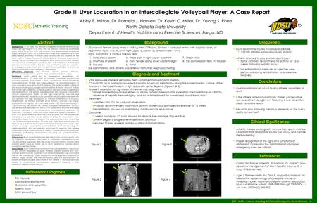 Abby E. Milton, Dr. Pamela J. Hansen, Dr. Kevin C. Miller, Dr. Yeong S. Rhee North Dakota State University Department of Health, Nutrition and Exercise.