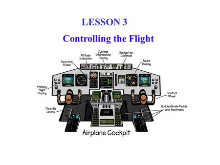 LESSON 3 Controlling the Flight.