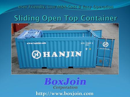 Contents 1. Open Top Container 1. General Open Top Container 2. Hard Top Container 3. Sliding Open Top Container 2. Sliding Open.