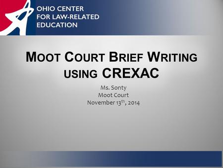 Ms. Sonty Moot Court November 13 th, 2014. Answer the following questions: 1.What are the two parts of an appeal for moot court? 2.What is the difference.