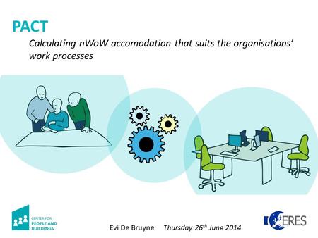 Calculating nWoW accomodation that suits the organisations’ work processes PACT Evi De Bruyne Thursday 26 th June 2014.