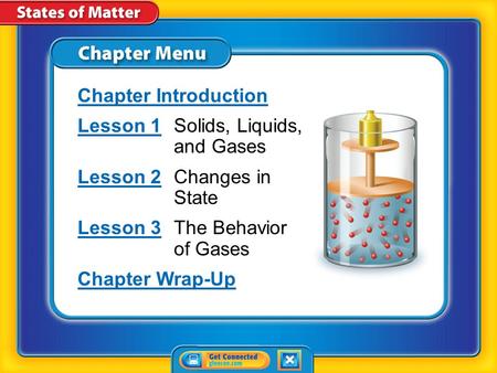 Lesson 1 Solids, Liquids, and Gases Lesson 2 Changes in State