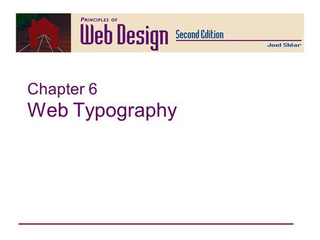 Chapter 6 Web Typography