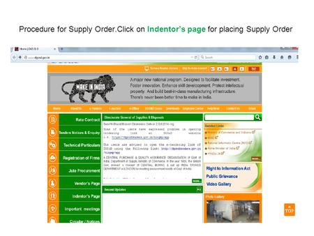 Procedure for Supply Order