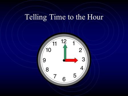 Telling Time to the Hour