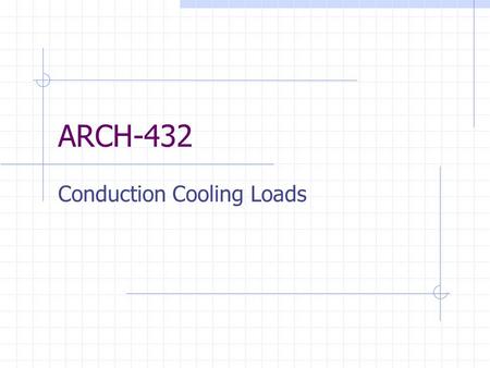 Conduction Cooling Loads