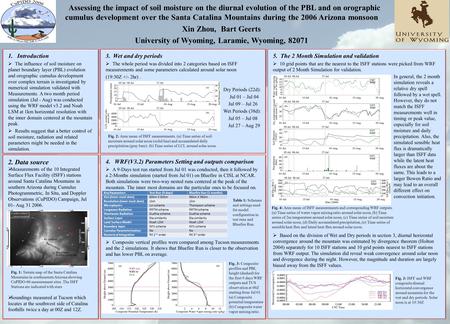 Assessing the impact of soil moisture on the diurnal evolution of the PBL and on orographic cumulus development over the Santa Catalina Mountains during.