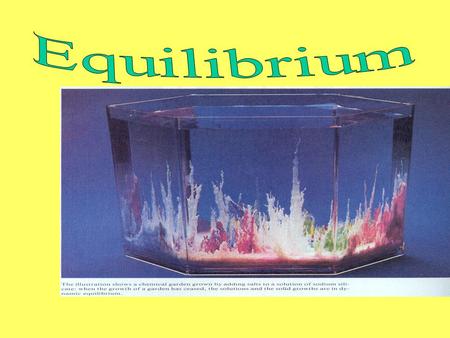 For equilibrium to occur: System must be closed. Temperature must be constant. Reactions must be reversible (do not go to completion). H 2 (g) + Cl 2.