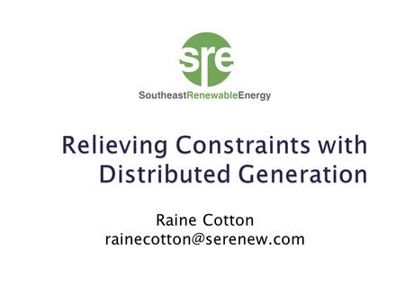 Raine Cotton  Registered DG settlement is in accordance with Protocol Section 6.6.3.2 as Real-Time Energy Imbalance at a Load.