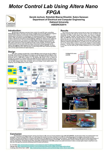 Motor Control Lab Using Altera Nano FPGA