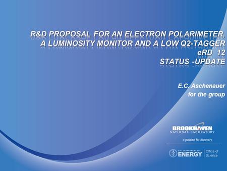 E.C. Aschenauer for the group.  Optimize the IR design to be able to integrate  the luminosity monitor  the lepton polarimeter  the low Q 2 -tagger.