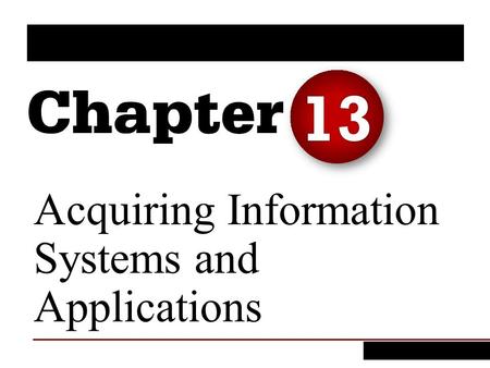 Acquiring Information Systems and Applications