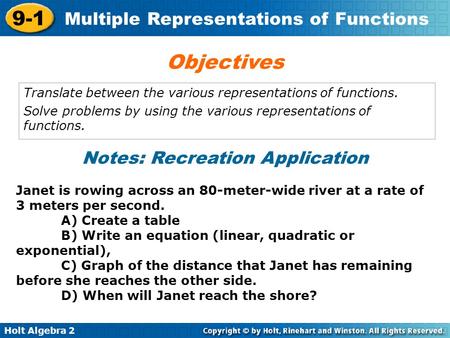 Notes: Recreation Application